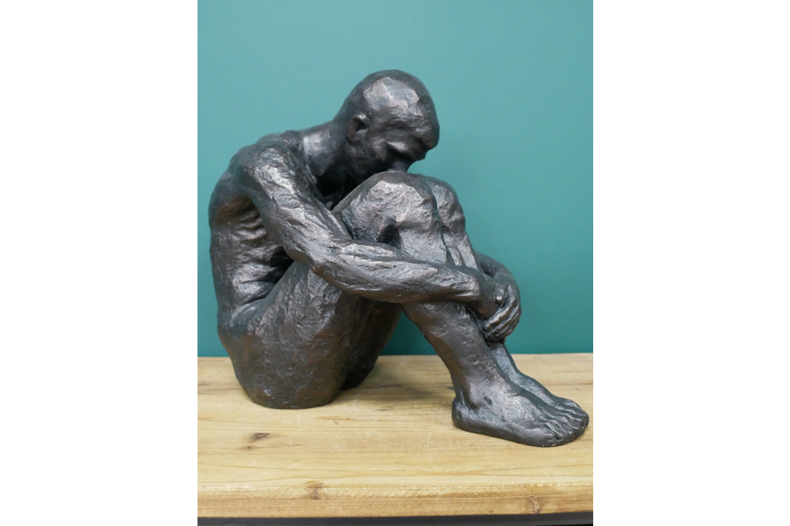 large sitting man statue home decor