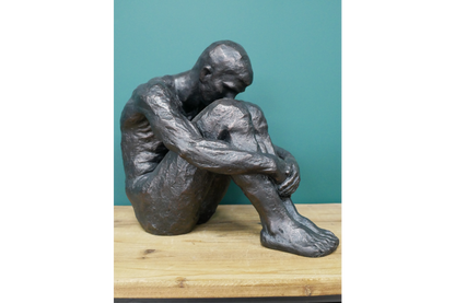 large sitting man statue home decor