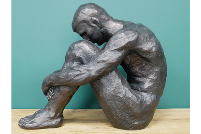 large sitting man statue home decor