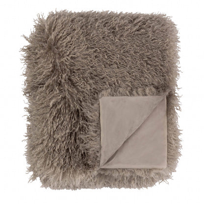 Rowan Faux Fur Throw Mocha: Mocha / 130 x 175cm