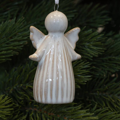Hanging Ceramic Natural Angel