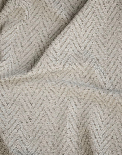 M & S Natural/Grey Herringbone Textured Pencil Pleat Curtains 86 x 90 inch