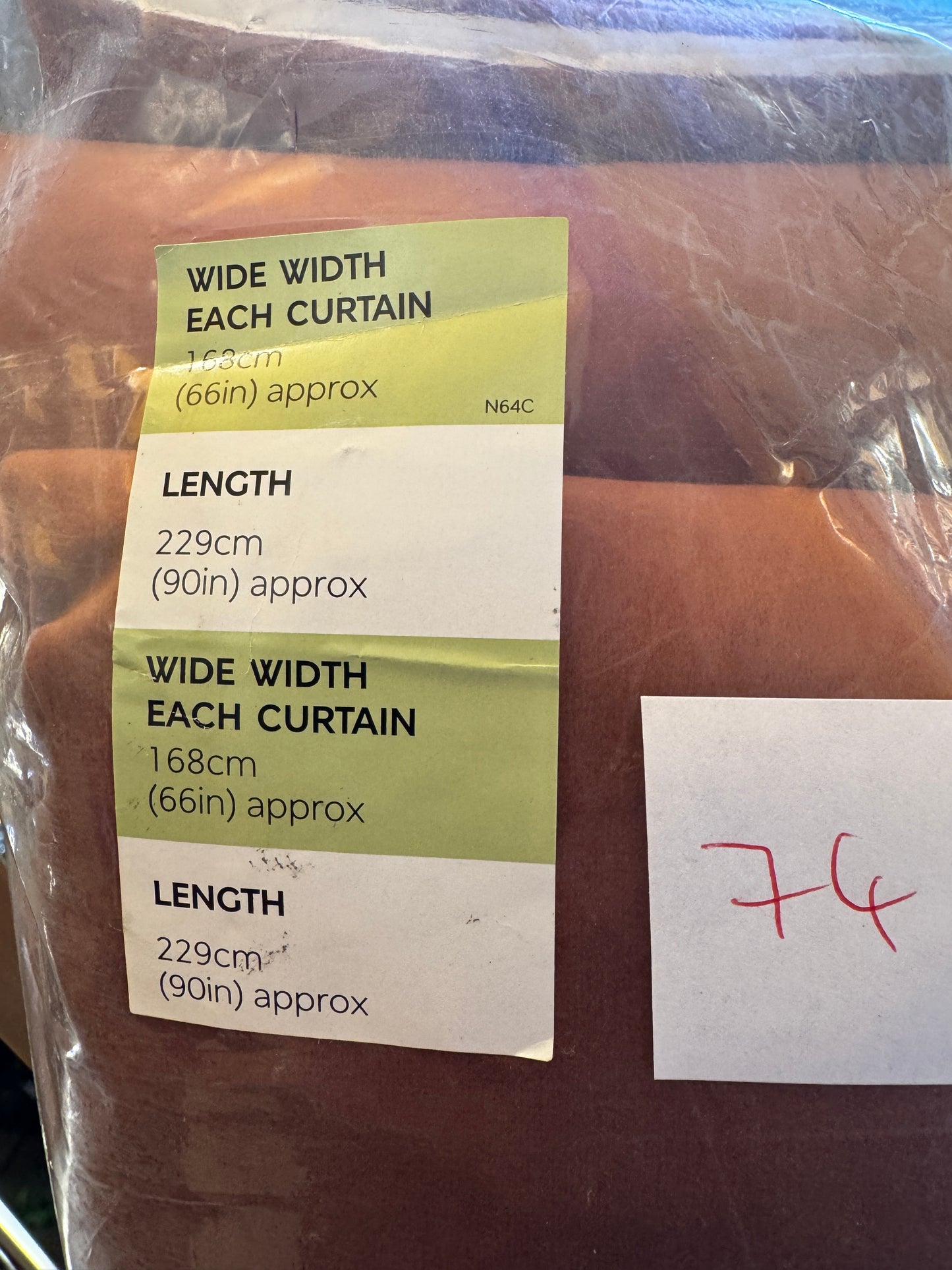 M & S Rust Velvet Ultra Thermal Eyelet Curtains 66 x 90 inch