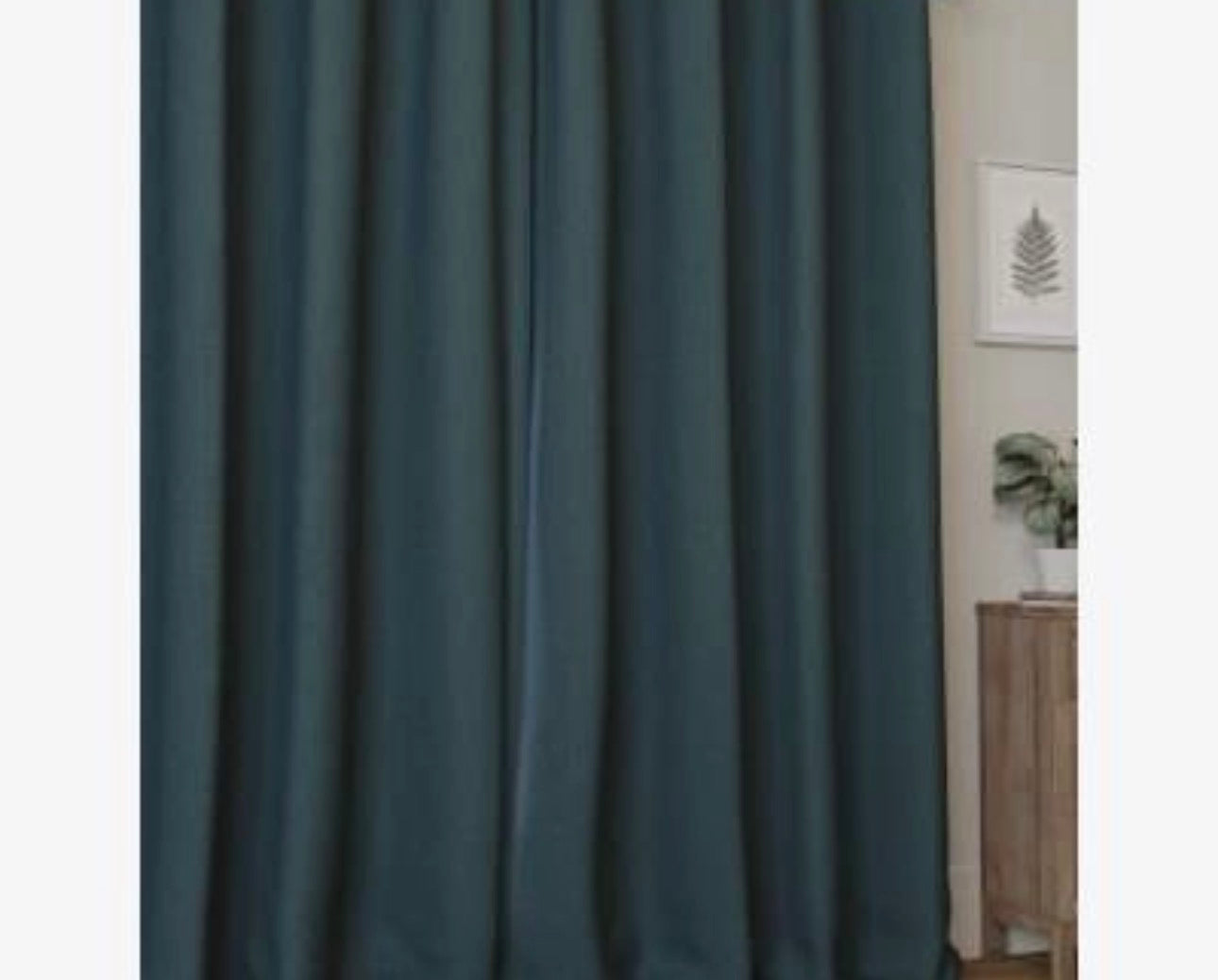 M & S Teal Smart Temperature Blackout Brushed Eyelet curtains  66 x 90 inch