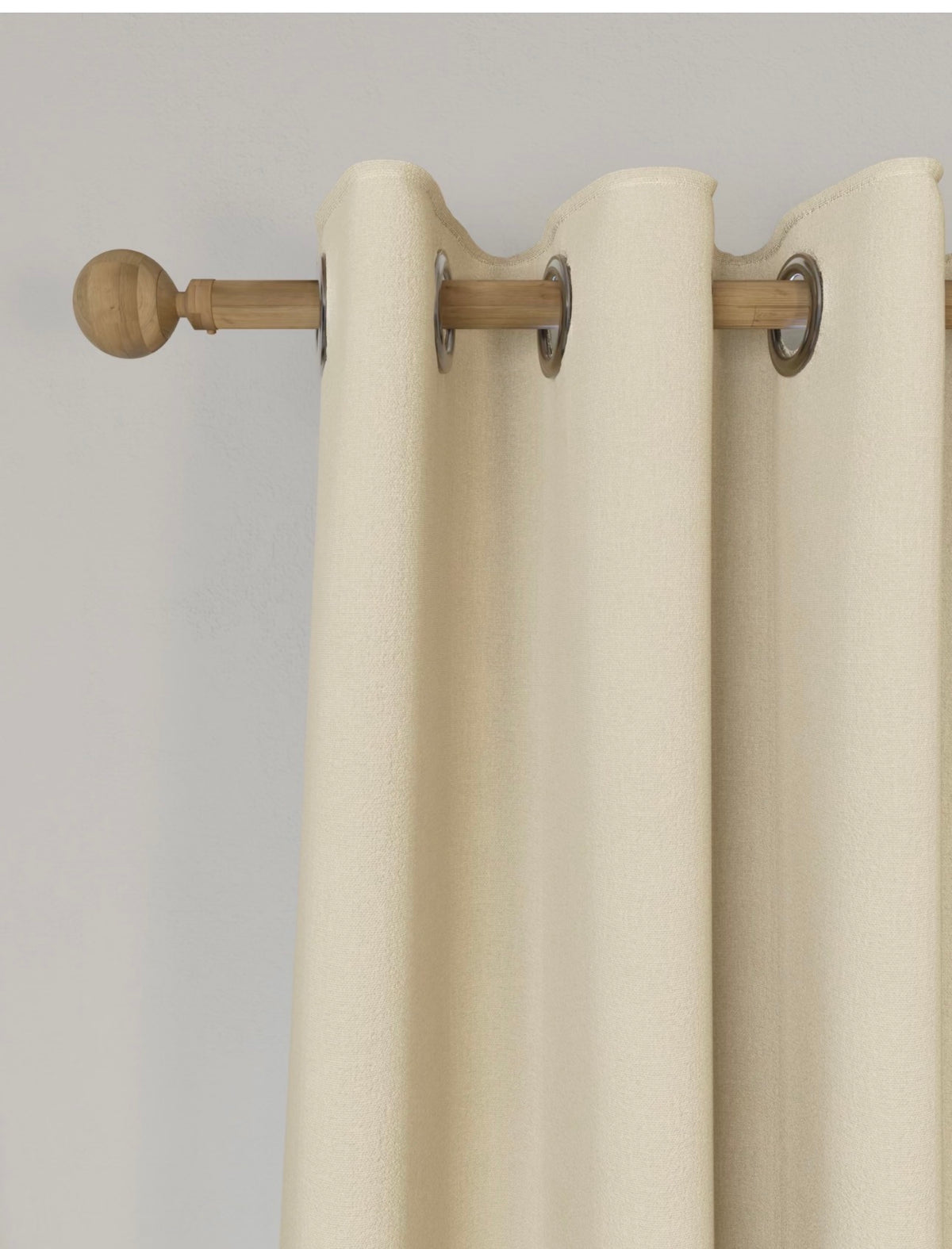 Marks and Spencer cream Blackout Brushed Eyelet curtains  86 x 54 inch