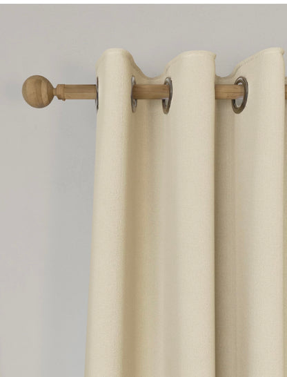 Marks and Spencer cream Blackout Brushed Eyelet curtains  86 x 54 inch