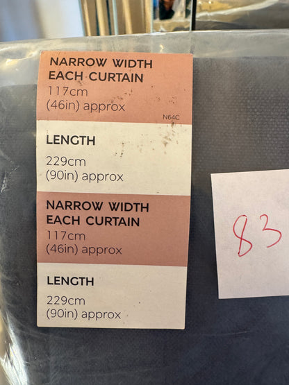 M & S Navy Blue Smart Temperature Blackout Brushed Eyelet curtains 46 x 90 inch