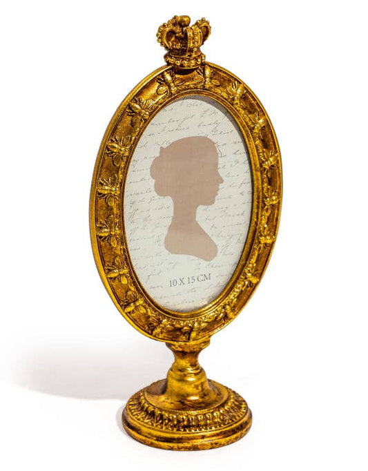 Gold "Queen Bee" 4x6" Photo Frame on Stand