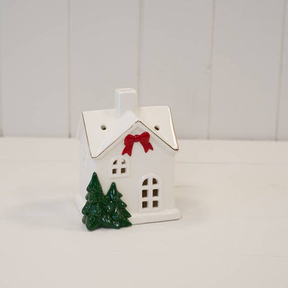 Medium Christmas Home With Red Bow