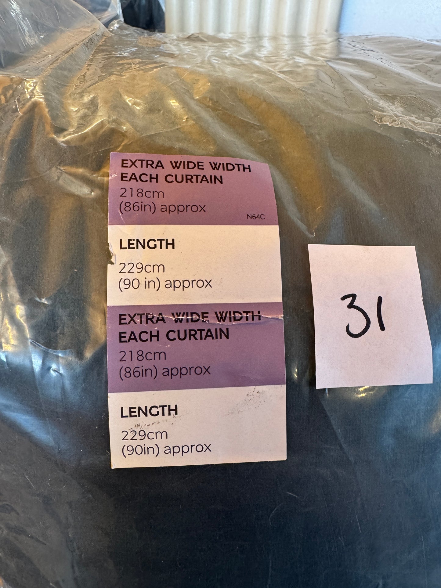 M & S Forest Green Velvet Thermal Pencil Pleat curtains 86x90inch