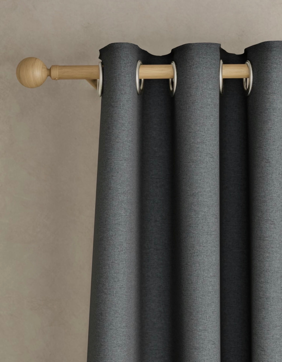 Marks and Spencer Charcoal mix  Grey ultra Smart Temperature Blackout Brushed Pencil Pleat curtains  46 x 72 inch