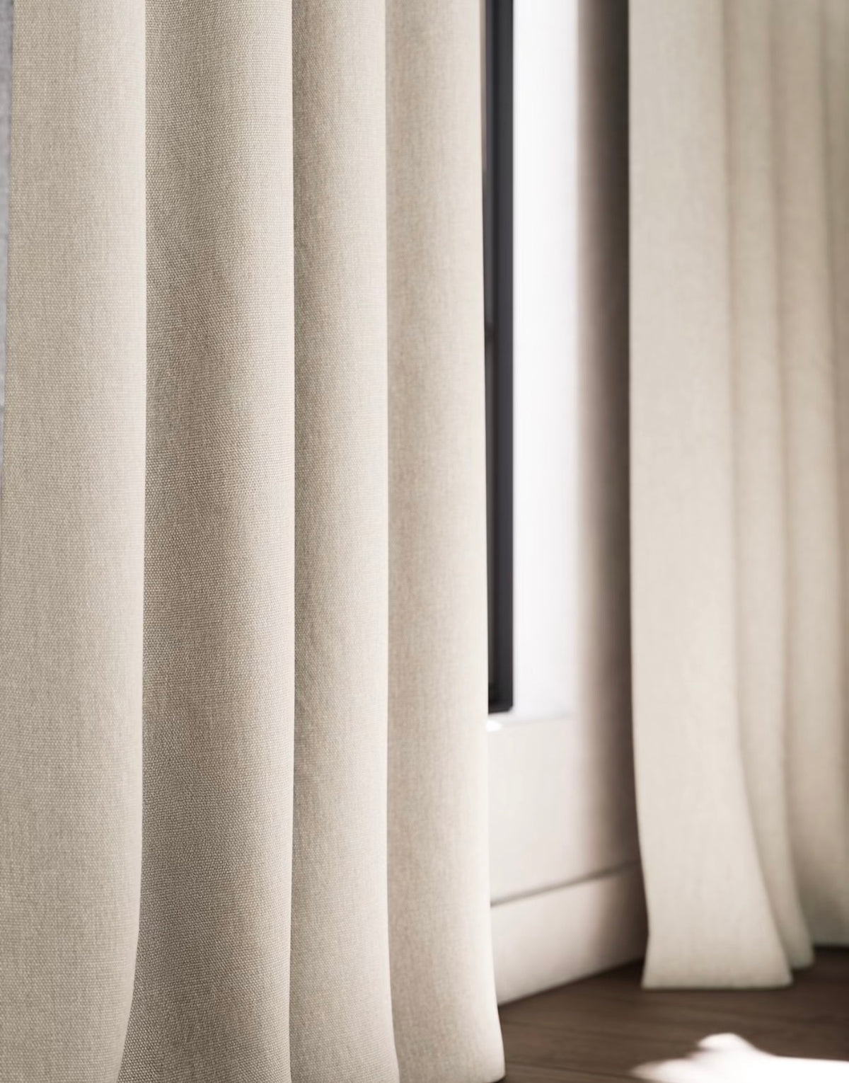 Marks and Spencer  neutral beige ultra  Smart Temperature Blackout Brushed multiway curtains 86  x 54 inch