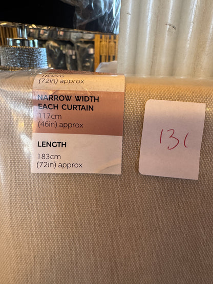 Marks and Spencer champagne beige Smart Temperature Blackout Brushed Eyelet curtains  46 x 72 inch