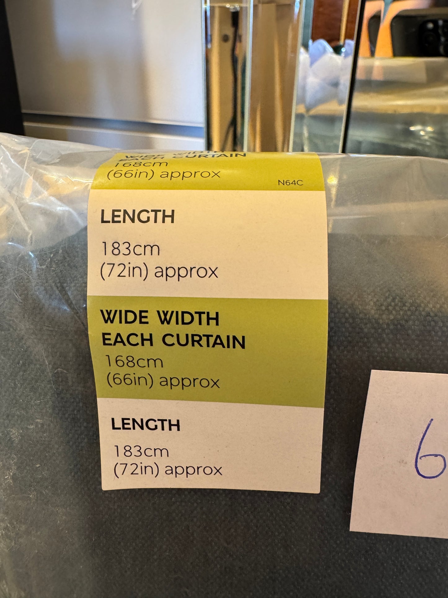 M & S Navy Blue Smart Temperature Blackout Brushed Eyelet curtains 66 x 72 inch