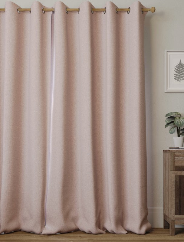 M & S Blush Pink Brushed Eyelet Ring Top Blackout Thermal 46x90inch 117x229cm