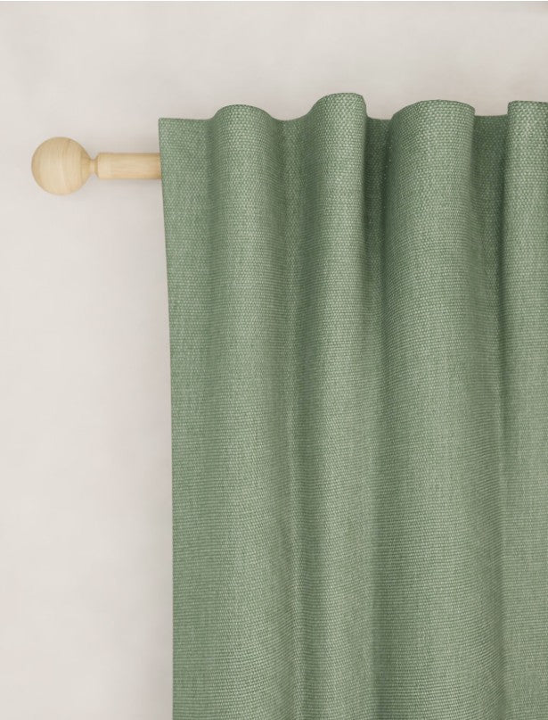 M & S Sage Green Thermal Blackout Brushed Multiway Curtains 86 x 90 in