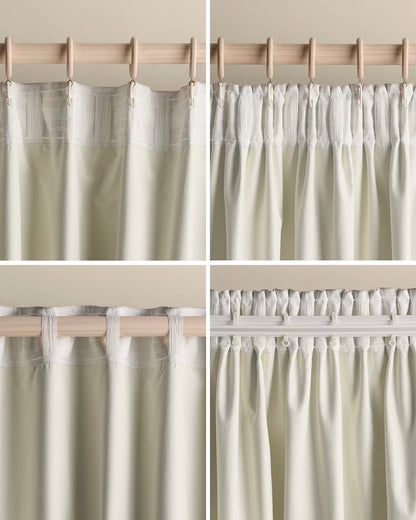 Marks and Spencer  neutral beige ultra  Smart Temperature Blackout Brushed multiway curtains 86  x 54 inch