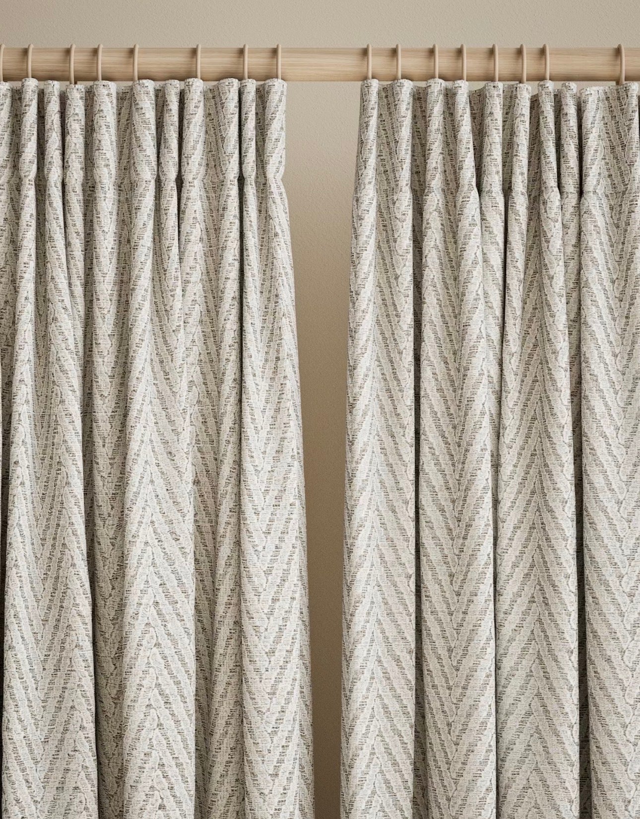 M & S Blush Pink Thermal Blackout Brushed Pencil Pleat Curtains 46 x 90 inch