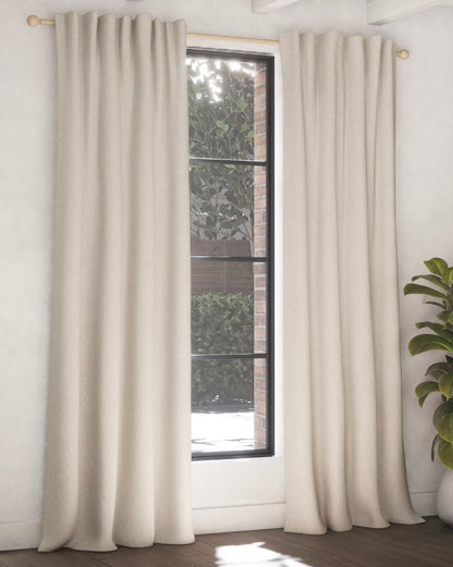 Marks and Spencer  neutral beige ultra  Smart Temperature Blackout Brushed multiway curtains 86  x 54 inch