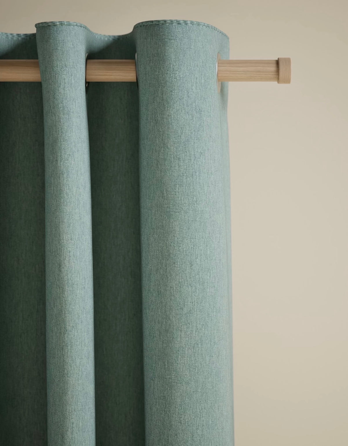 Marks and Spencer seafoam Smart Temperature Blackout Brushed eyelet Curtains 66 x 72 inch