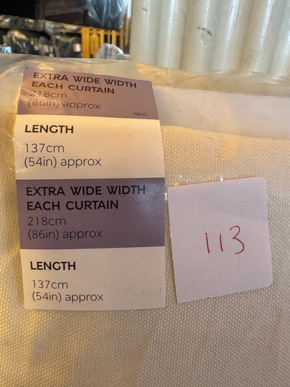 Marks and Spencer Cream Smart Temperature Blackout Brushed Pencil Pleat Curtains 86 x 54 inch