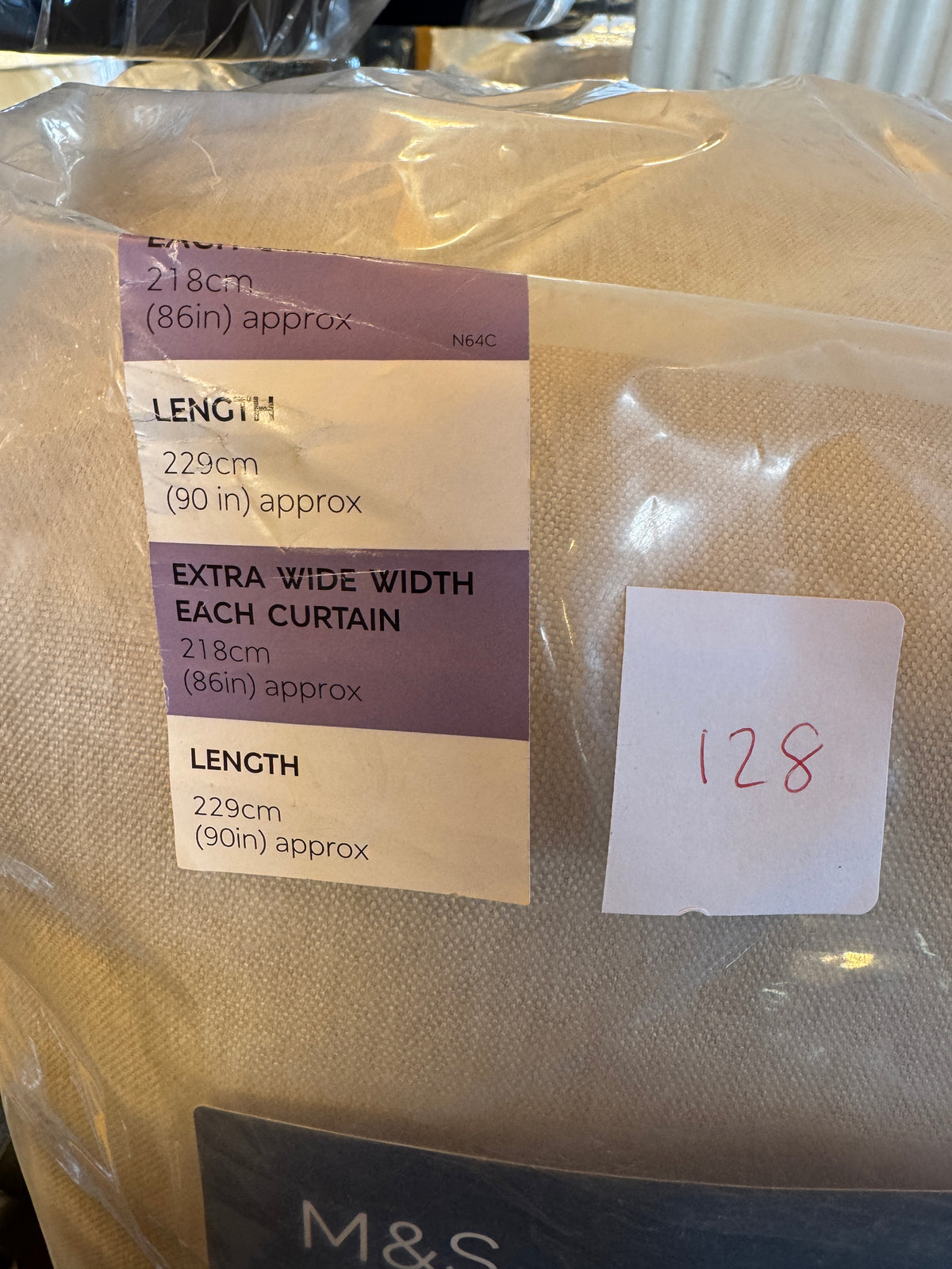 Marks and Spencer Champagne ultra Smart Temperature Blackout Brushed Pencil Pleat Curtains 86 x 90 inch