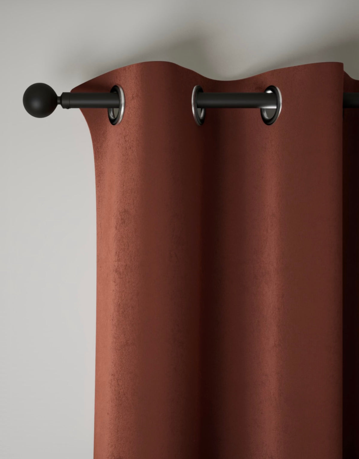 Marks and Spencer Terracotta Thermal Velvet eyelet 66 x 90 inch