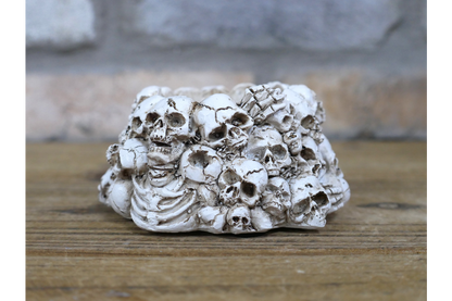 Skull and bones tea light candle holder