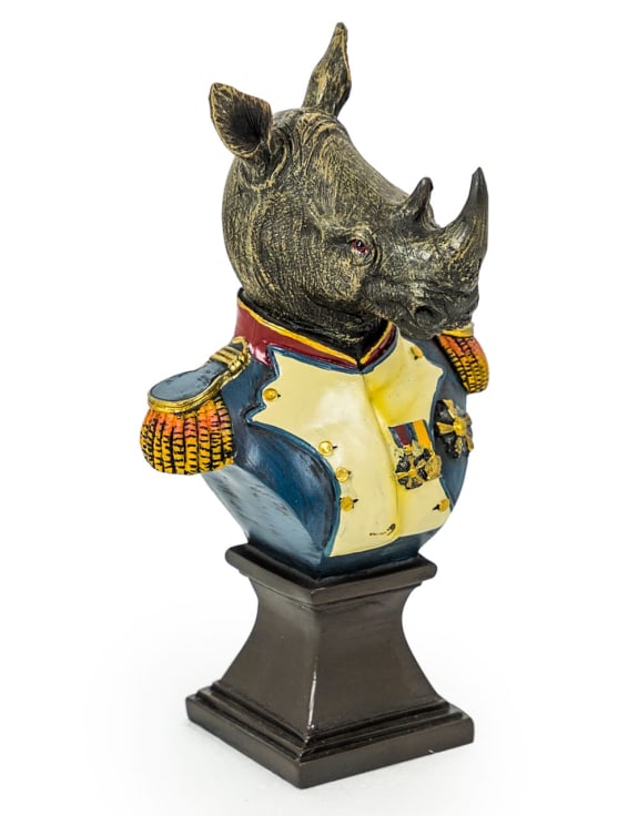 GENTRY RHINO BUST ON SQUARE BASE