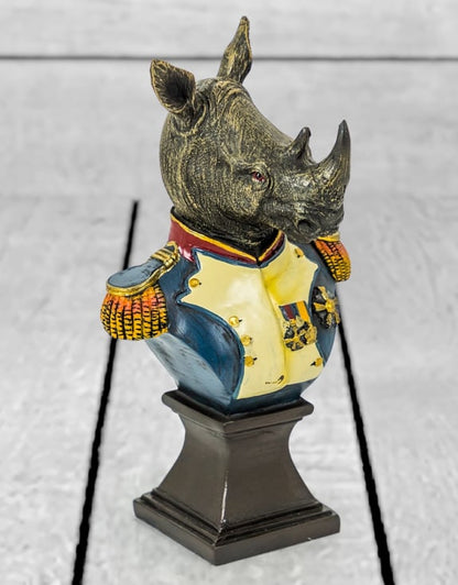 GENTRY RHINO BUST ON SQUARE BASE
