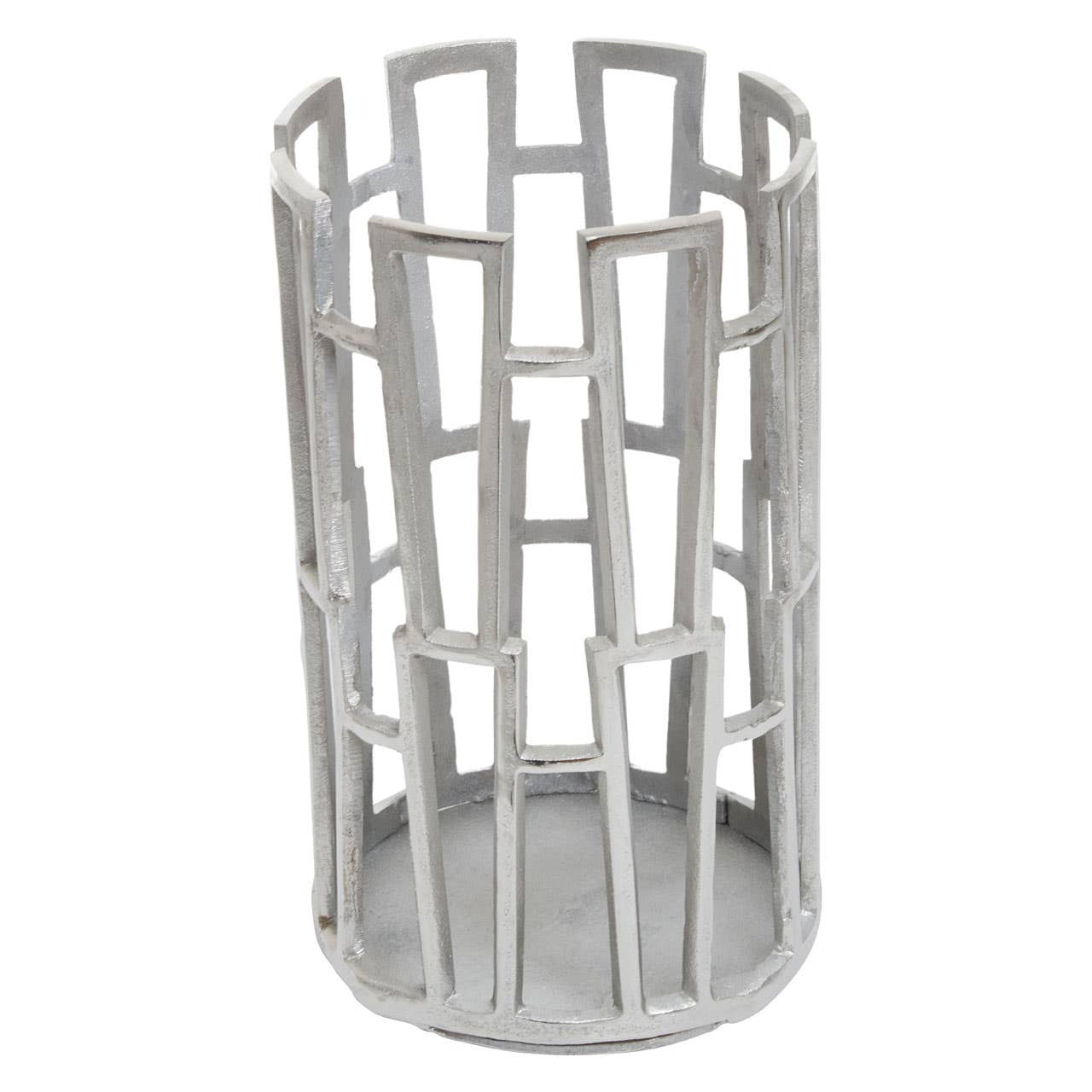 Large silver candle holder