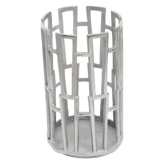 Large silver candle holder