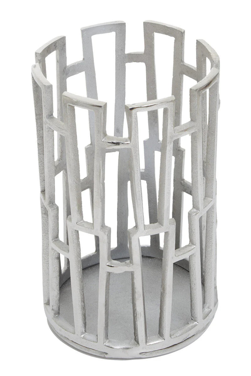 Small Silver Finish Candle Hold