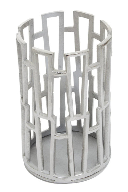 Small Silver Finish Candle Hold