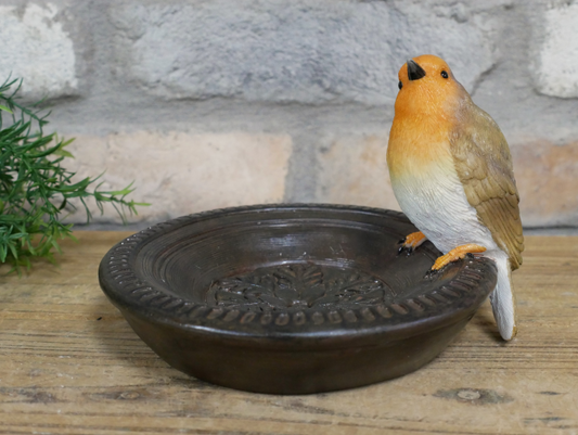Robin bowl bird feeder outdoor or indoor item