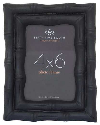 4 x 6 Black Finish Bamboo Effect Photo Frame