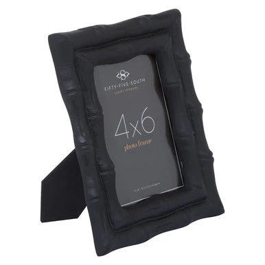 4 x 6 Black Finish Bamboo Effect Photo Frame