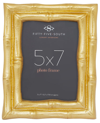 5x7 gold bamboo photo frame