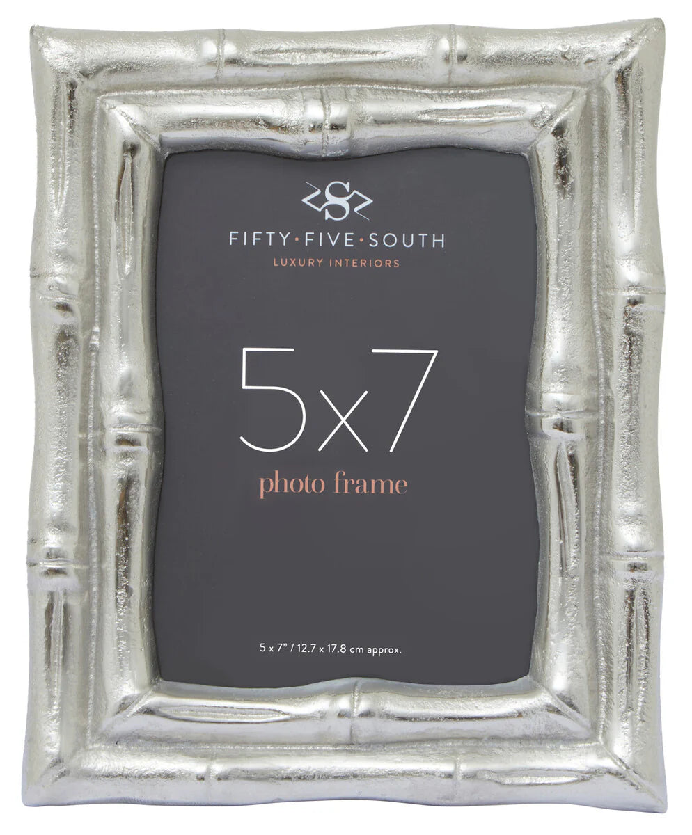 Silver bamboo picture frame 5 x 7