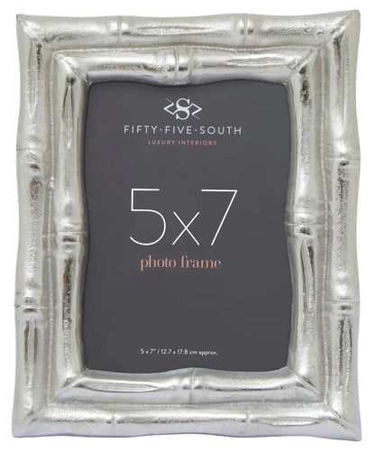 Silver bamboo picture frame 5 x 7