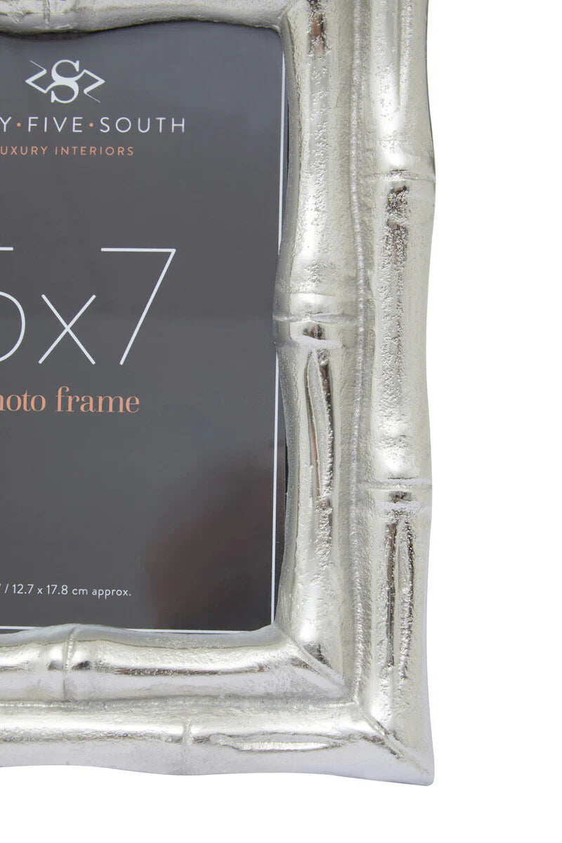 Silver bamboo picture frame 5 x 7