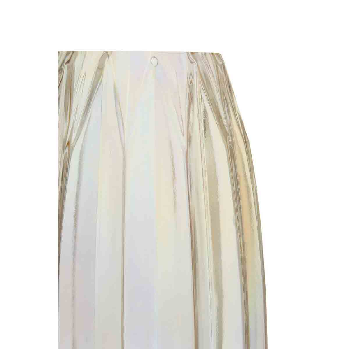 Large Glass Vase with Iridescent Finish