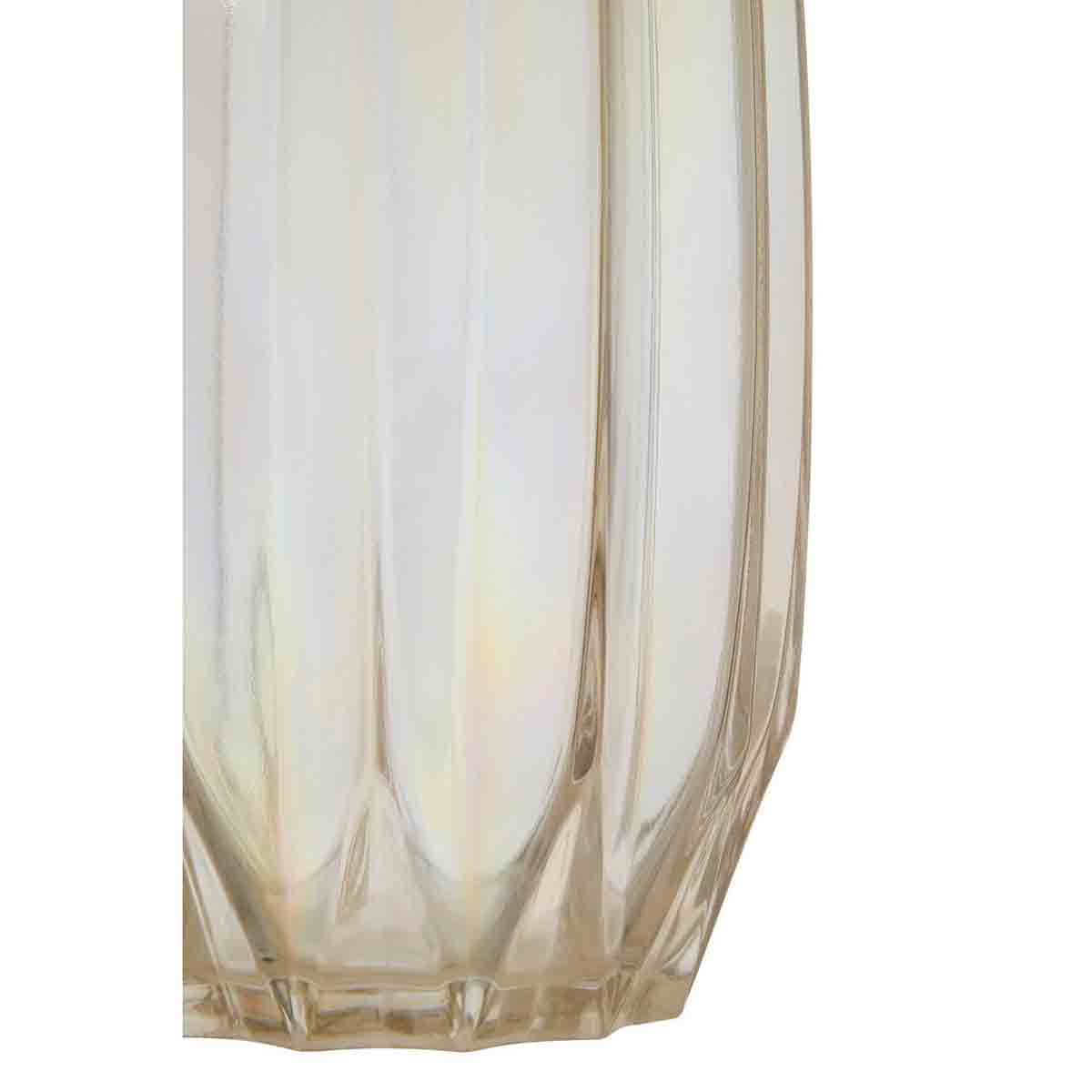 Large Glass Vase with Iridescent Finish