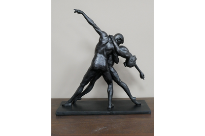 Couple dancing statue home decor black
