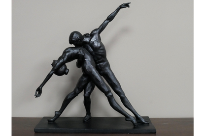 Couple dancing statue home decor black