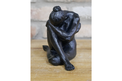 Decorative Sitting woman head down  Statue for Home Ornaments