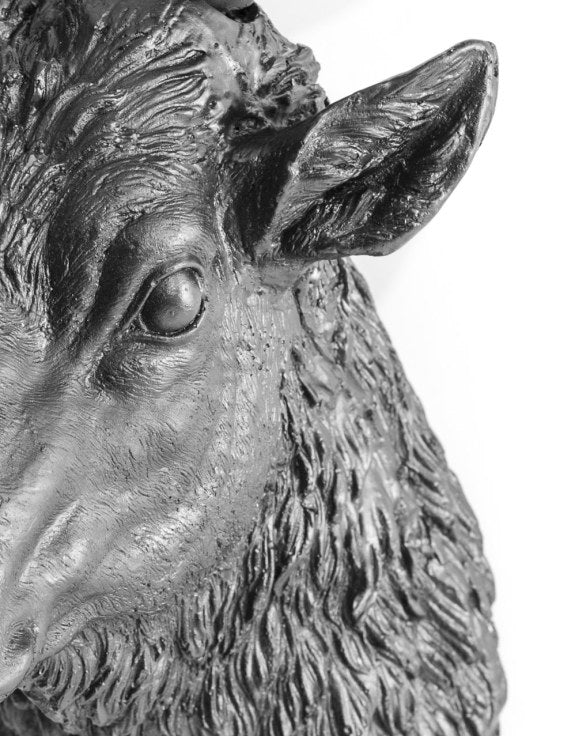 Large black stag head for the wall