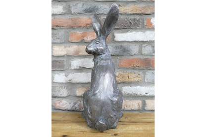 Large Sitting hare in grey statue indoor or outdoor