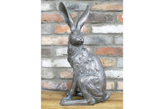 Large Sitting hare in grey statue indoor or outdoor