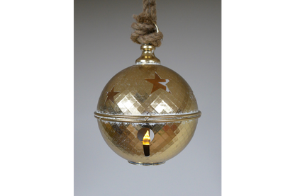 Light-Up Gold Christmas Bell
